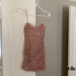 Hello Molly sequin semi formal dress